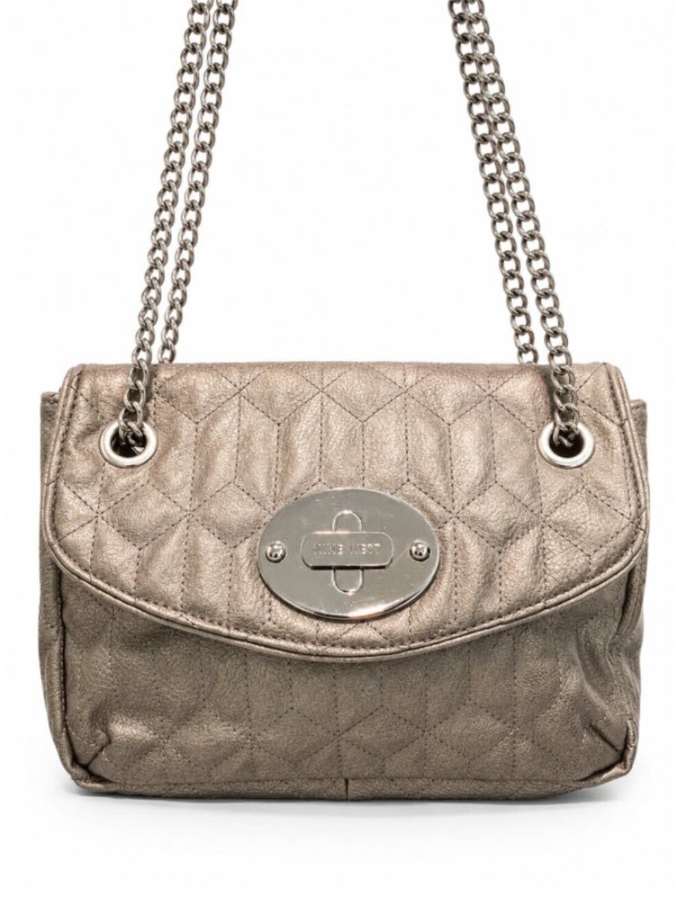 Nine West Grey Chain-Link Shoulder BAG